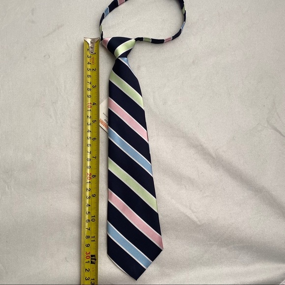 Gymboree boys navy/multi striped tie NWT - Picture 3 of 3